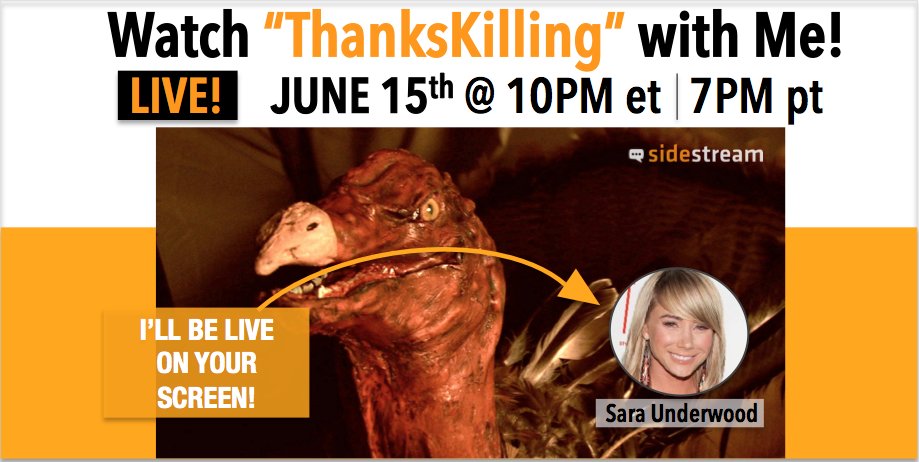 Likes. for a LIVE virtual "ThanksKilling" viewing party on. bit.l...