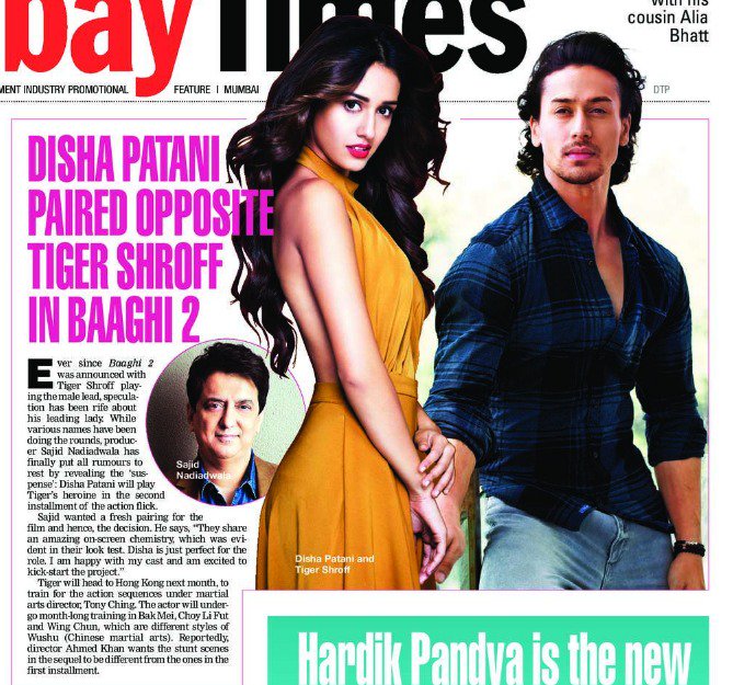 NGEMovies's tweet photo. Here's welcoming @DishPatani  to the #NGEFamily! ☺Super excited for #Baaghi2! #RebelForLove @iTIGERSHROFF #SajidNadiadwala @khan_ahmedasas https://t.co/Re9w4ORpuK