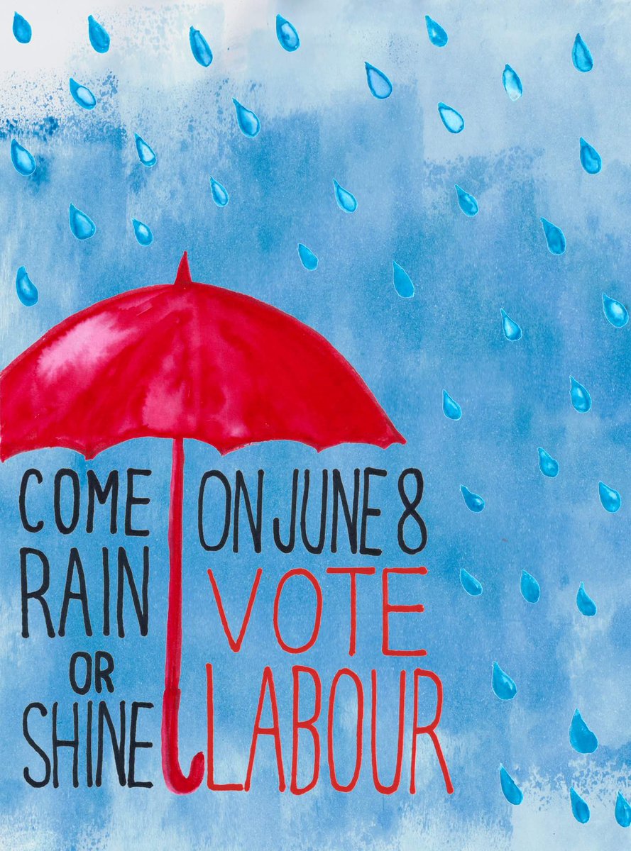 margarh_'s tweet photo. Make sure you and your friends get to the polling station, come rain or shine #VoteLabour #GE2017 #nocardnoproblem #KickTheToriesOut https://t.co/IZ9UQPYsSV