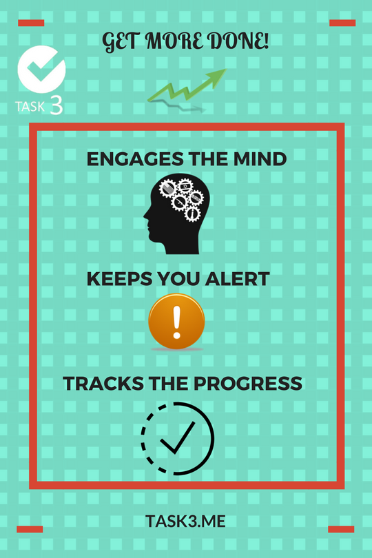 task3me's tweet image. #Task3 is here to engage your mind, stay alert and track progress easily! #Task3.me - #BestToDoList to #KeepYouOrganised #SignUpNow