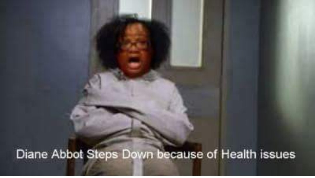 cjcheesecake's tweet image. seems Diane Abbott is recuperating