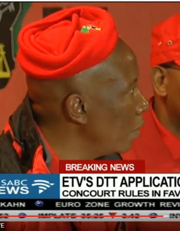 SipheMacanda's tweet image. The stages of Malema's beanie. 😂😂😂