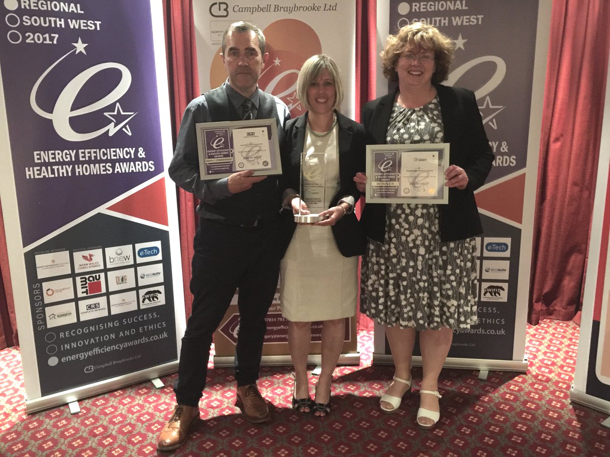 Teignbridge's tweet photo. Congratulations to our housing team👏last night we won Council of the Year @EEandHHAwards &amp; highly commended in Large Scale Project category🏆 https://t.co/AquPQZTXqx