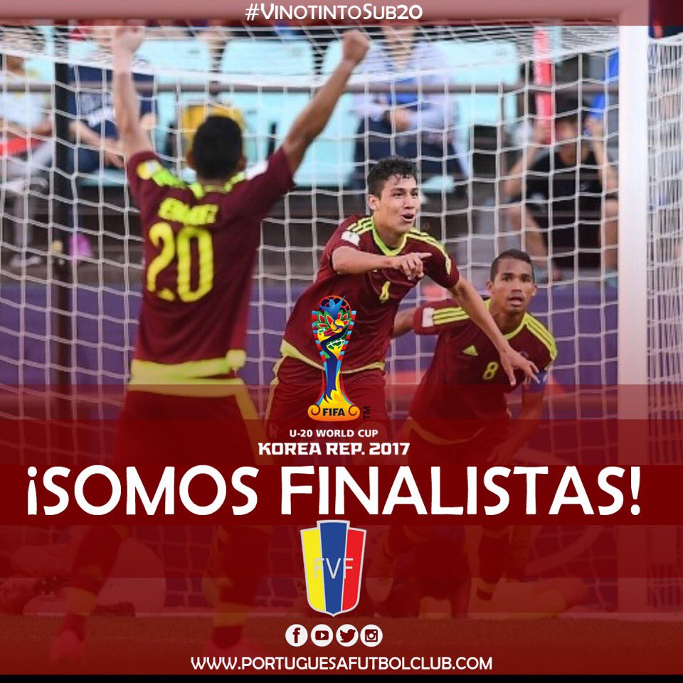 CanterasPFC's tweet photo. ¡Desde @CanterasPFC felicitamos a la @VinotintoSub20 por su histórico pase a la final de la Copa del Mundo! #U2WC 🇻🇪 https://t.co/EWxxQDhbHz