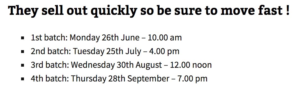 GovCampCymru's tweet photo. Ticket release dates for GovCamp Cymru!!! 

#gccy17 

https://t.co/Z7b7OoraCA https://t.co/aOl2wMIGLi
