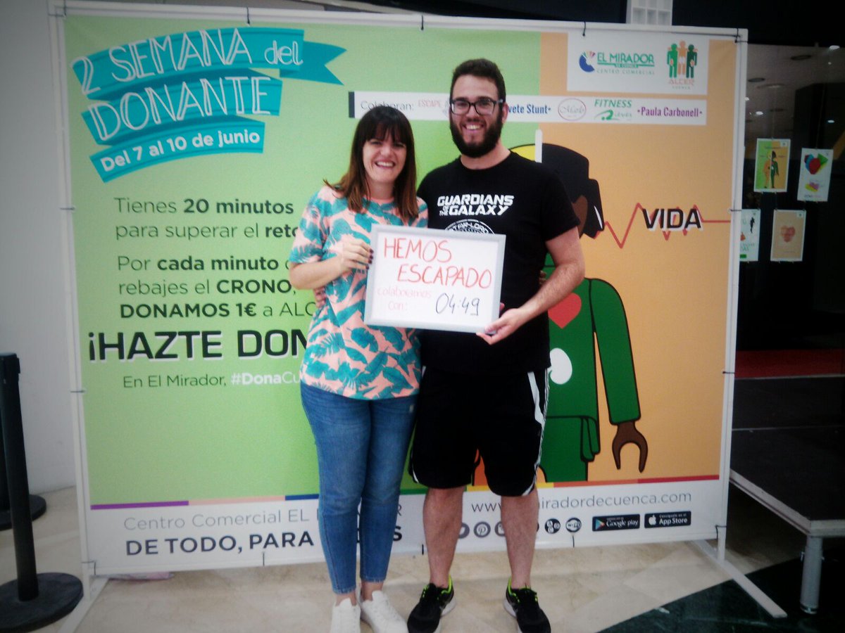 CCMiradorcuenca's tweet photo. ¿Te gustaría ayudar a @AlcerCuenca? Participa hasta el sábado en la Escape Room de #ElMiradordeCuenca y dona tu tiempo ⏳. ¿Aceptas el reto? https://t.co/FXAPf1GXhY