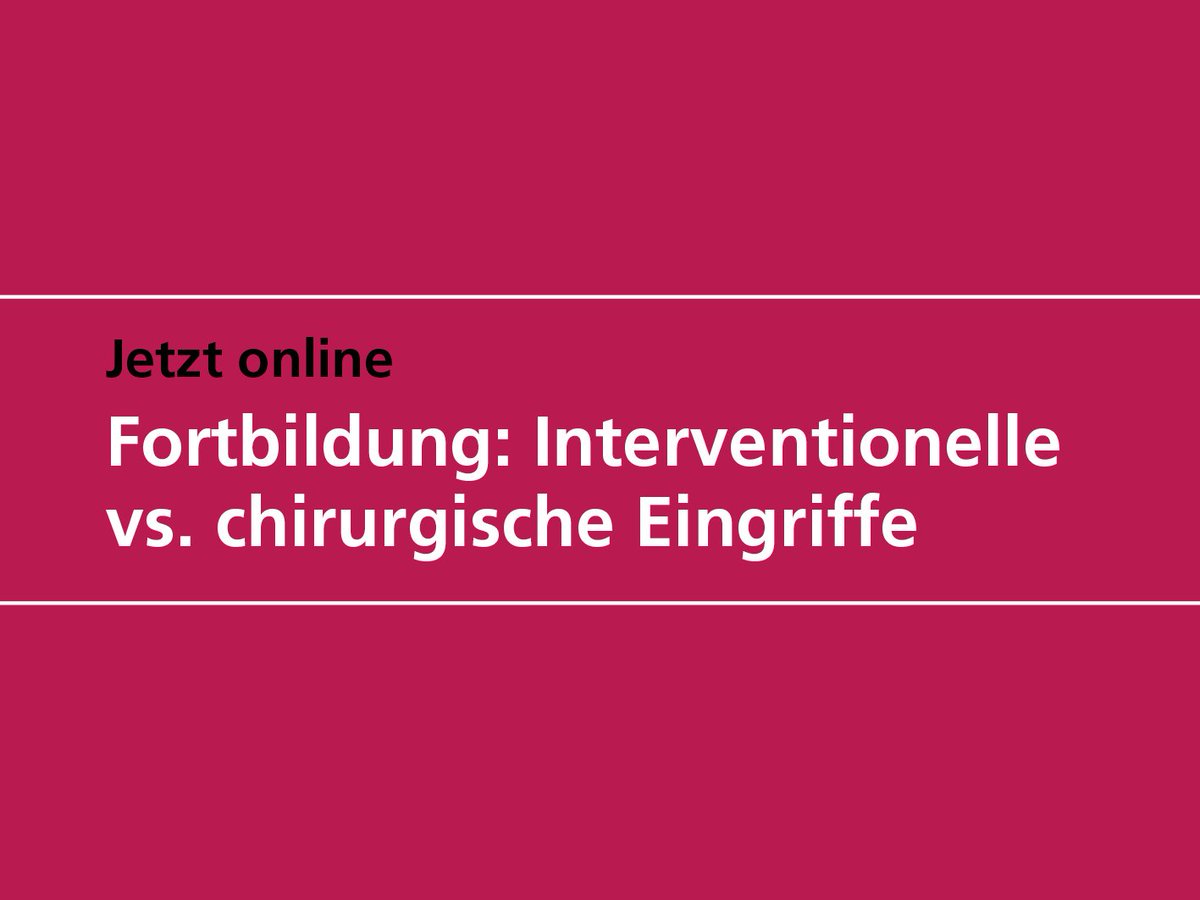 medizinonline's tweet photo. #Fortbildung #Kardiologie zu #Interventionelle vs. #chirurgische Eingriffe
#CME #Cardiovasc
https://t.co/OJcqo0nrSu https://t.co/GQywl83veH