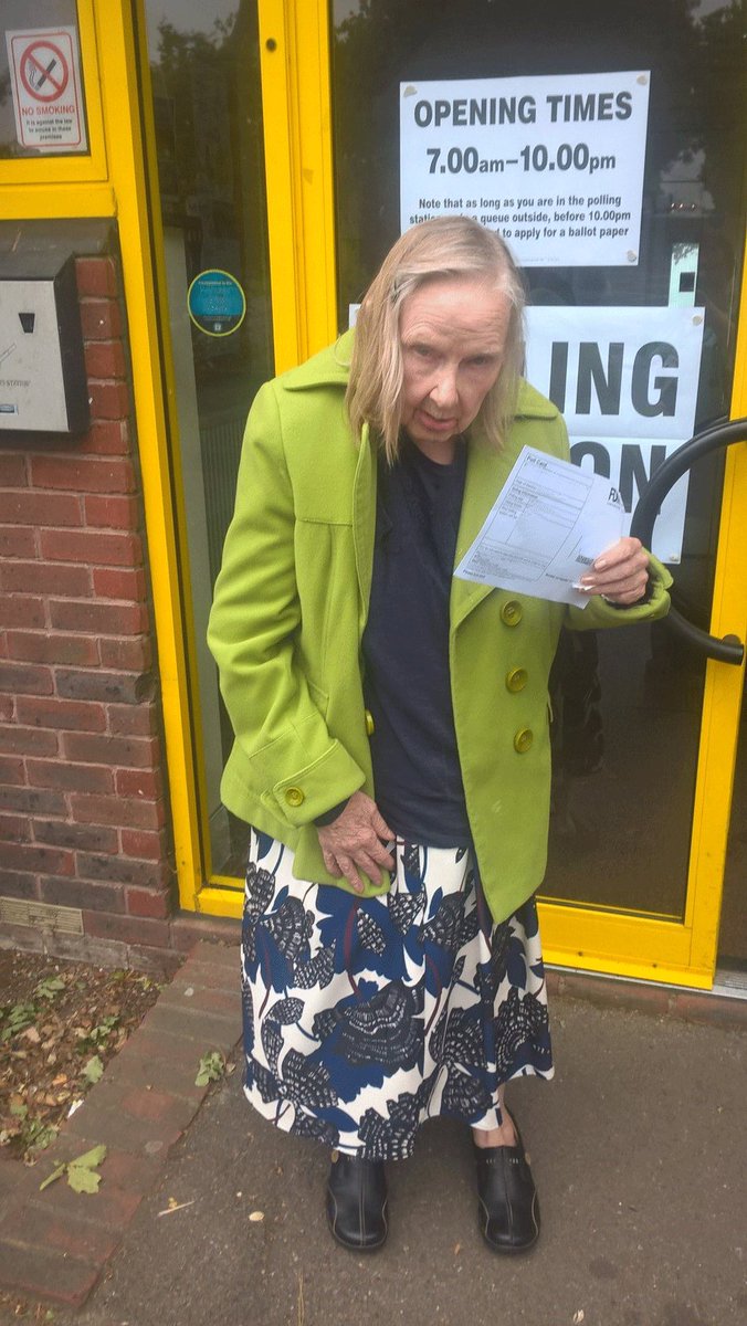 Margaret can proudly say #iVoted! It's great to see so many people with learning disabilities voting in this #GeneralElection #LoveYourVote