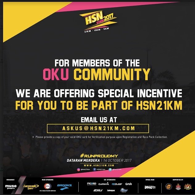 HSN21KM's tweet photo. We encourage all members of the OKU community to join the fun at HSN21KM this year #hsn21km #runproudMY https://t.co/HRV5MR2SxD