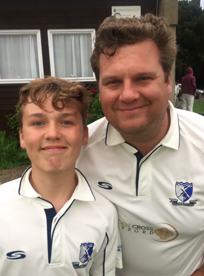 Chairman and son played their first game together last night. Congrats to Dylan (13) and also Emma who made her senior debut in the game too