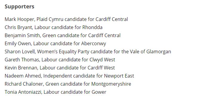 List of 10 election candidates