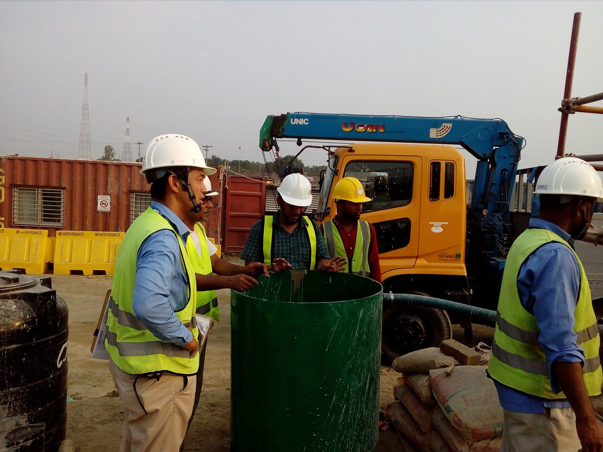 Desh Enterprise Operational  service support Project OSJI-JV Titled " Grout Injection for Sonic Tube " at Gomuti Bridge 🌉 Bangladesh 🇧🇩.
