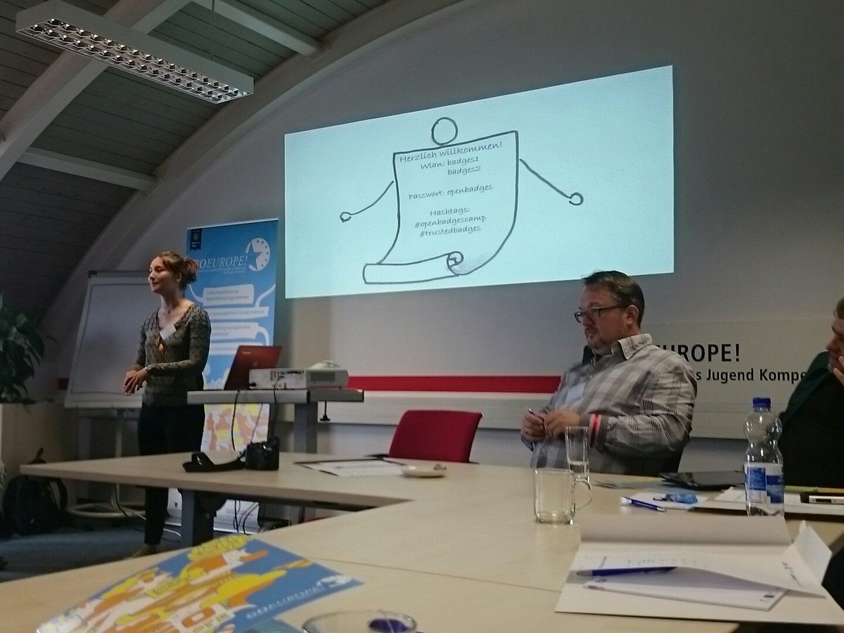 1Nikkl's tweet photo. Was lässt sich alles aus und mit #Badges machen? Bin gespannt, was heute beim #openbadgescamp mit #GoEurope! alles rauskommt! #trustedbadges https://t.co/1IYCqAhLo3