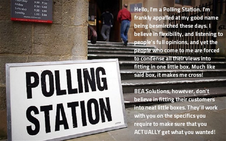 BEASolutions's tweet photo. First time I've ever repeated one - Today's endorser always makes their voice heard #BEACeleb(ish) #Election2017 (and remember to go vote!) https://t.co/C5stxWV0Uk