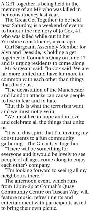 Carl4AandD's tweet photo. Thank you @leaderlive @HumphreysLeader for supporting The Great Get Together. Please RT, come along on the day, and DM if you want flyers. https://t.co/fCcZG2cYCH