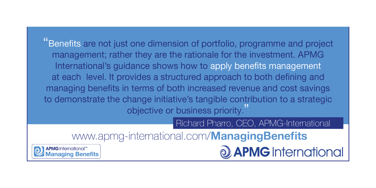 APMGBusBooks's tweet photo. What our CEO has to say about #ManagingBenefits....find out more at #apmbmsummit London, 22 June 2017. Book your place. https://t.co/ABZkP3QetZ