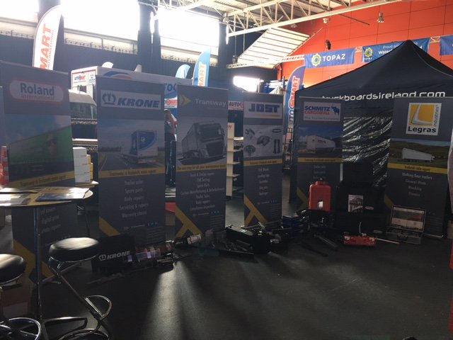 PrintroomIRL's tweet photo. @fleetsolutions4 were on show with pull up banners that were designed and printed here @PrintroomIRL #printroomirl #largeformatprinting https://t.co/HGbdBQhH4W