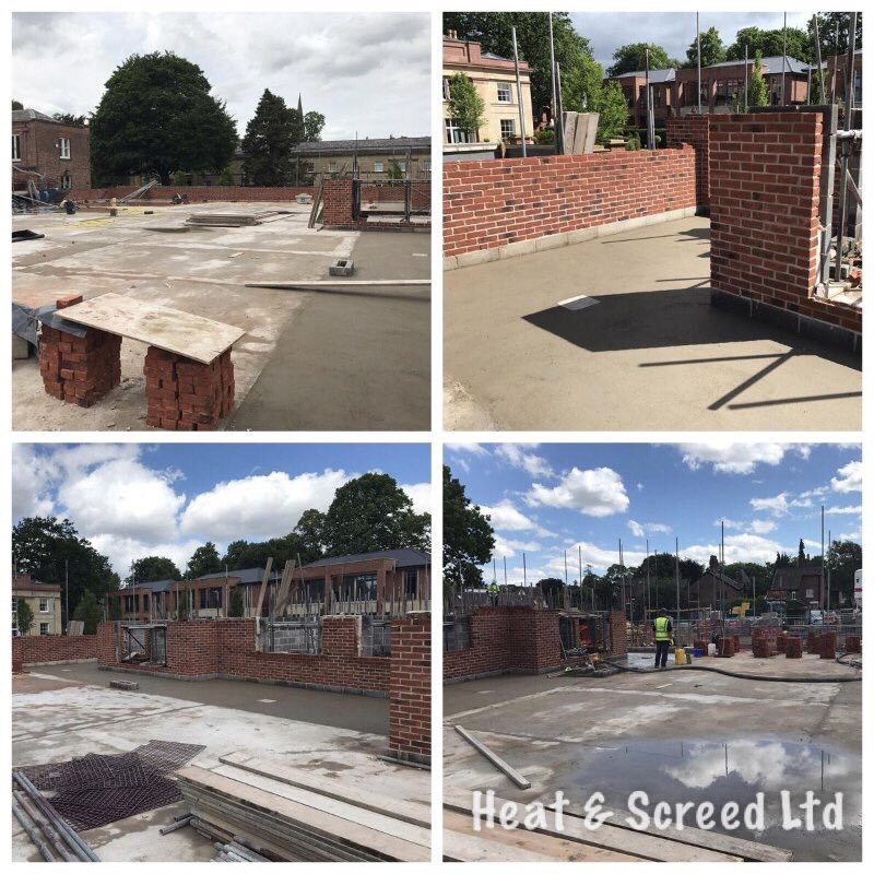 MsJPollock's tweet photo. 850m2 Roof Screed laid to falls, been challenging with this rainy weather! #screed #roofscreed #crossfalls #drainage #utiform #Heat&amp;Screed https://t.co/BmokrcFQ7k