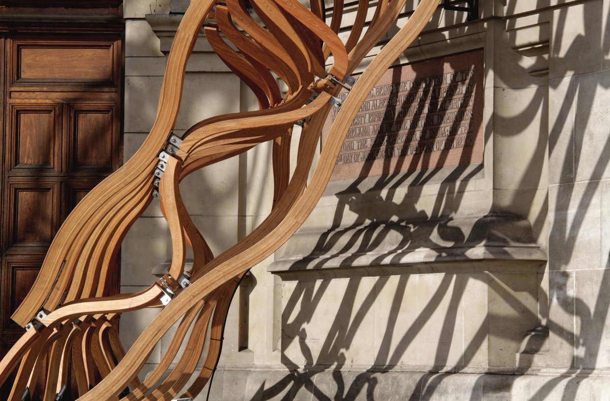 L_D_F's tweet photo. This #throwback Thursday, we're returning to 'Timber Wave' from #LDF11, a timber structure which arched around the @V_and_A's entranceway https://t.co/fndxzAVrj2