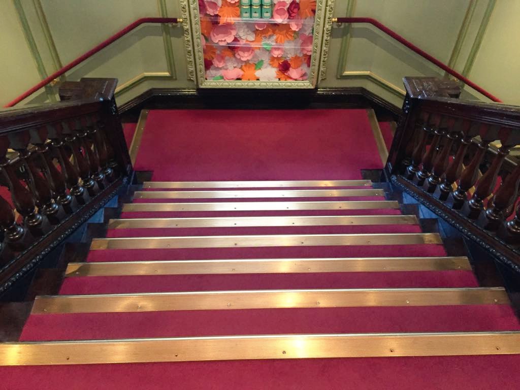 cat_limited's tweet photo. C.A.T. BN1 & BN2 polished brass stair nosings at an iconic #London department store. #catltd #architect #designer #interior #brass #tbt https://t.co/rlgVs1vp9a