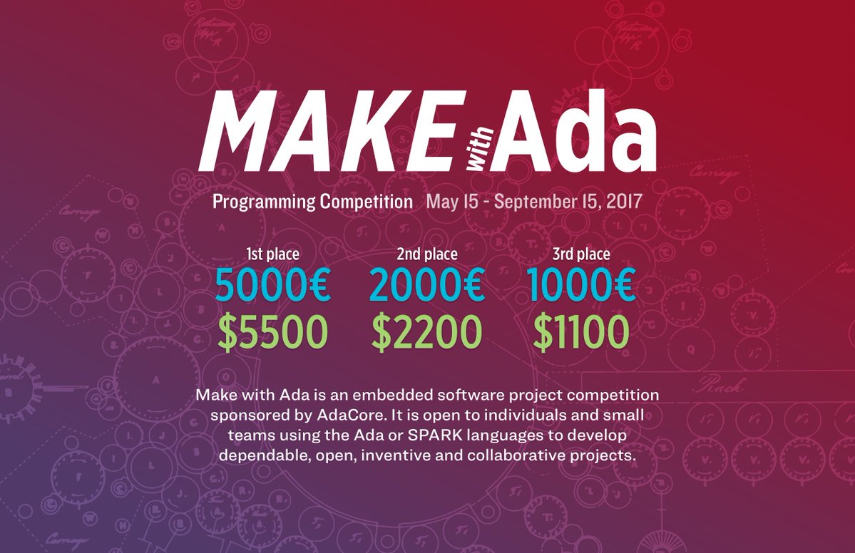 ST_World's tweet image. @ADAprogrammers.  Choose #STM32 for your project at #MakewithAda competition. Good luck and have fun! ow.ly/u6Vn30cq4XE