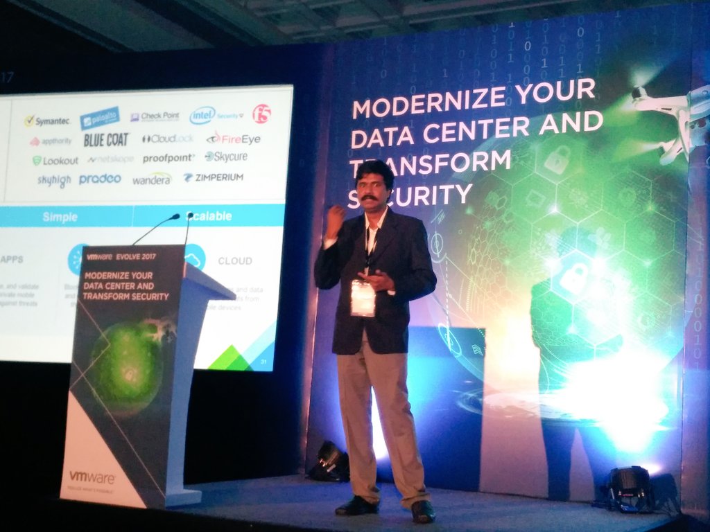 Tholkappian : How #VMware's AirWatch &amp; NSX integration extends #datasecurity of info exchanged​ btw mobile devices &amp; data centre #vtransform