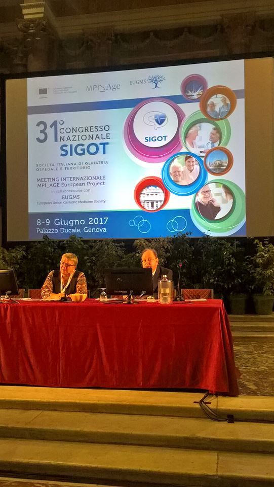 MPI_AGE's tweet photo. Dr. Pilotto and Dr. Maggi introduce the event in general and the MPI_Age Symposium in particular. The first speaker is Dr. Mangoni. https://t.co/LRTa00XOEz