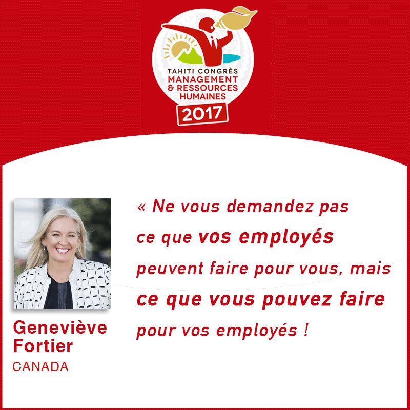"Et si on inversait la réflexion ?"🤨 C'est ce que nous propose Geneviève Fortier dans ce 2ème #CongrèsMRHTahiti #RH #management #Tahiti