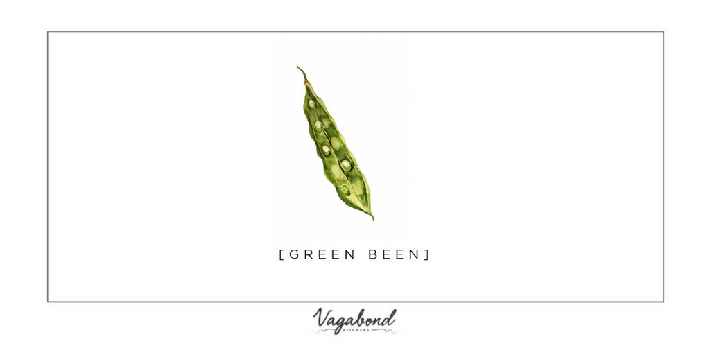 Green beans; the unripe, young fruit and protective pods of various cultivars of the common bean.