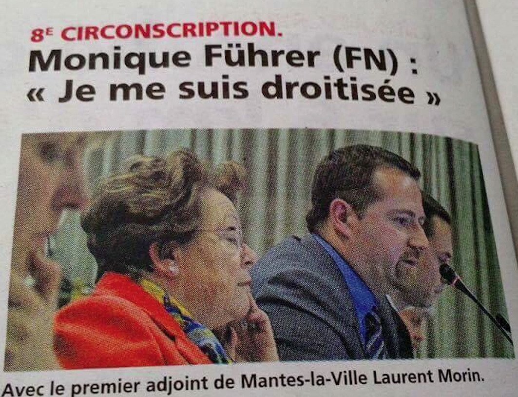 Ds la série des noms difficiles à porter aux #Legislatives 
Monique Führer qui a le bon goût de se présenter sur la liste #FN