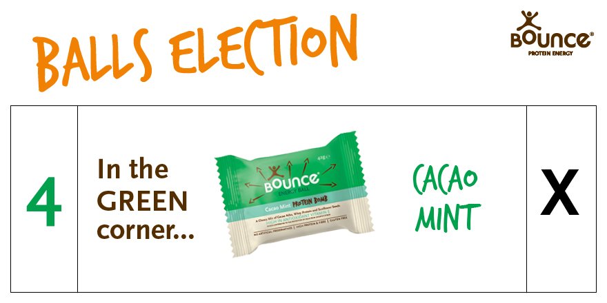 bouncefoods's tweet photo. RT & tag if you vote Green #Cacaomint to win the #ballselection. The winning Ball & winner announced 09/06/17 Prize: A tub of Balls! #GE2017 https://t.co/ceBOswZuLJ