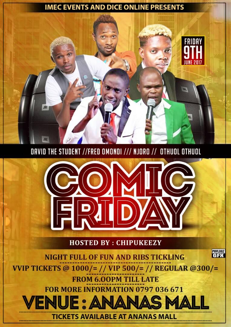 PoetryPoint_ke's tweet photo. The best way to end your week with laughter
Hosted by @ChipkeeZy_ with an amazin line up. https://t.co/rqNkPm1eJf