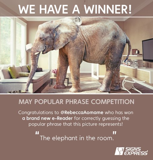 We have a #Winner! #congratulations to Rebecca who has #won an #e-Reader in the #May #competition! #Congrats!