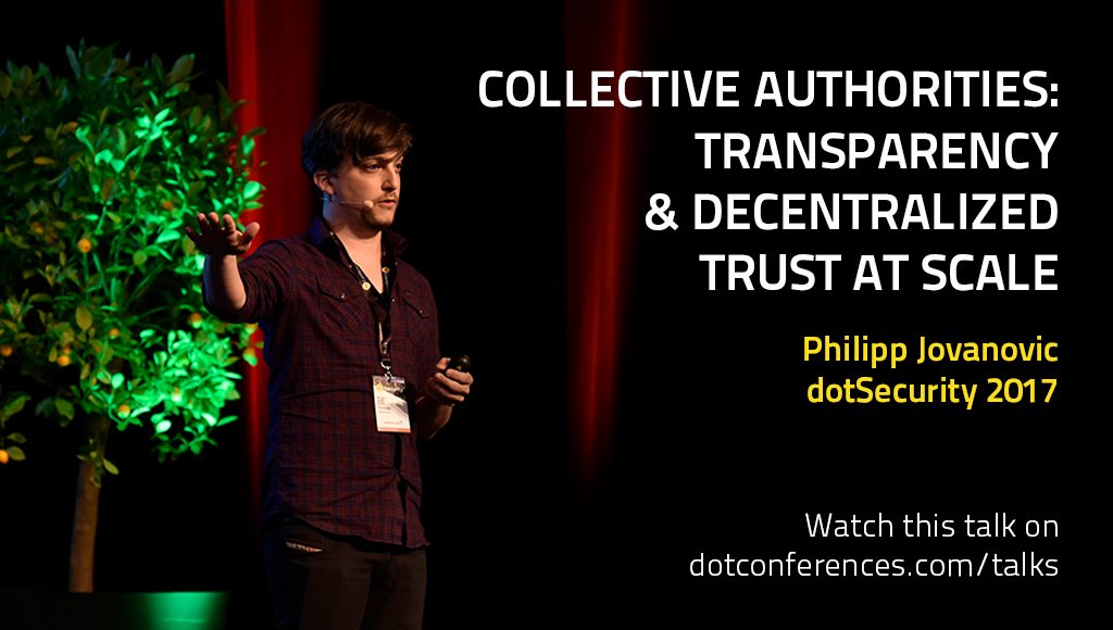 dotsecurityio's tweet photo. New talk available: Philipp Jovanovic @Daeinar at dotSecurity 2017 https://t.co/E6cQd2oTLm https://t.co/SpmQtdPKHv