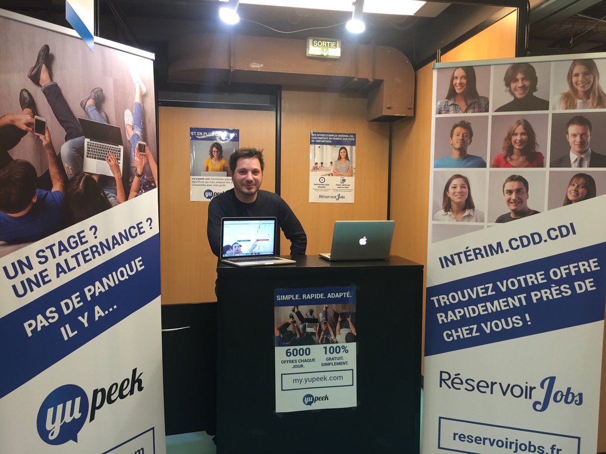 yupeek's tweet photo. #Yupeek présent au salon #JobRencontres (Paris - Espace Champerret) toute la journée! Venez nous rendre visite, on vous attend ! (stand B22) https://t.co/nOZuwM9Zkw