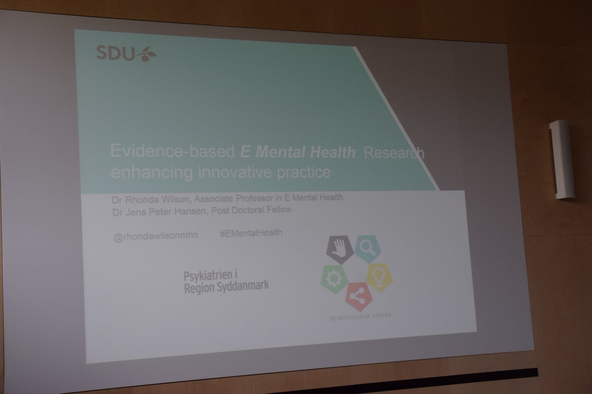 entermentalH's tweet photo. Rhonda Wilson (Odense) and Jens Peter Hansen (Odense): Evidence-based E mental health: research enhancing innovative practice https://t.co/ml63DqPr1t