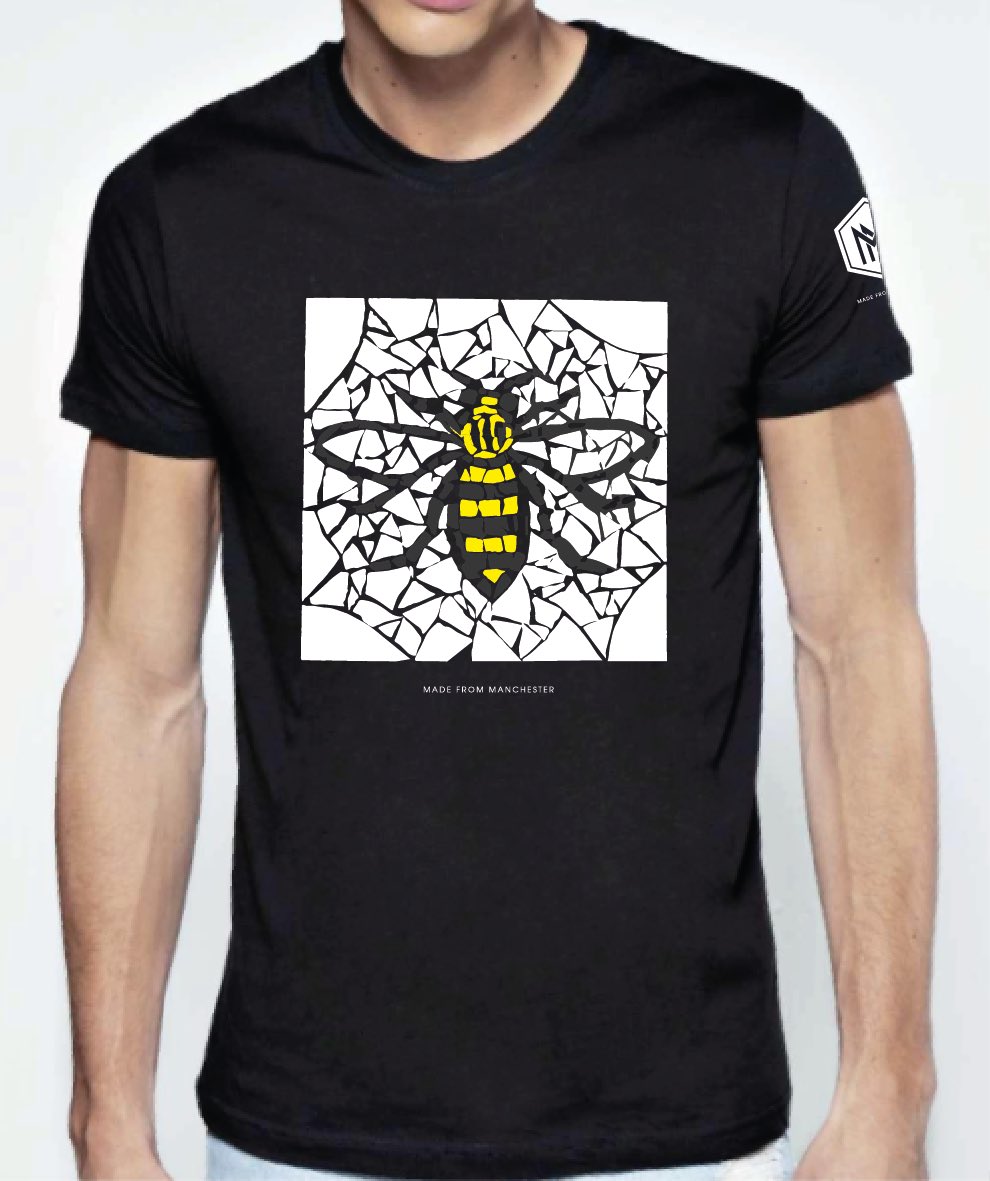 Made_From_MCR's tweet photo. Head over to our website and check out our new designs! https://t.co/rt0V5UuvyH - All profits go to the Manchester Emergency Fund 🐝 https://t.co/hUBf8Z2cJQ