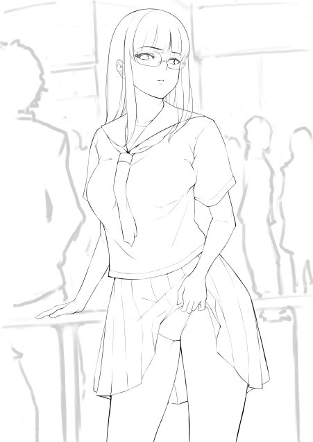 コスプレ露出をさせられる先輩(26)という感じで 