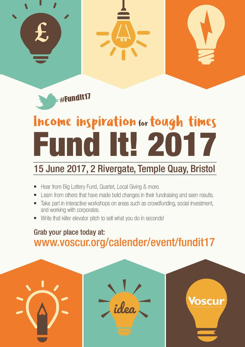 1 week to go... voscur.org/calender/event… Last few places remaining #fundit17