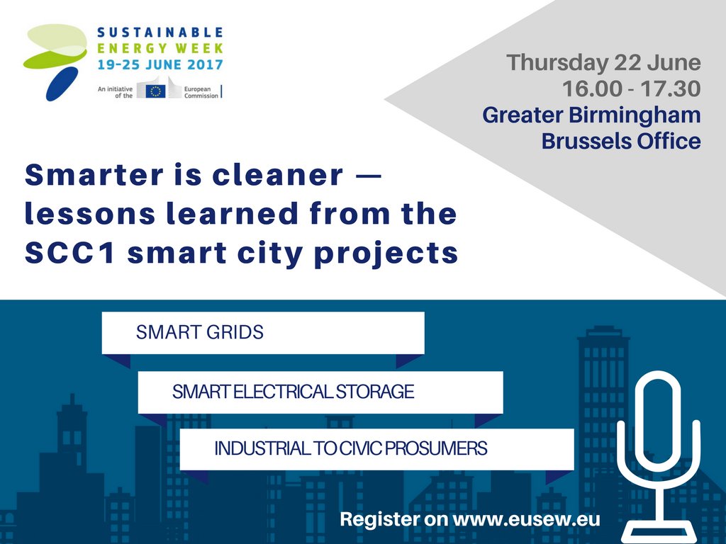 SmartEnCity's tweet photo. Register for #EUSEW17 - and our #scc01 workshop "Smarter is cleaner" on 22 June #EUSmartCities:
https://t.co/F8E6zYs3Qh https://t.co/PW3vYCgS41