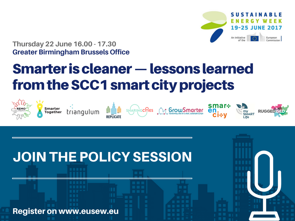 SmartEnCity's tweet photo. Proud to be part of the #scc01 workshop "Smarter is cleaner" on 22.06. and to share our experiences! #EUSEW17 https://t.co/F8E6zYJFeR https://t.co/vYVOXnfggm