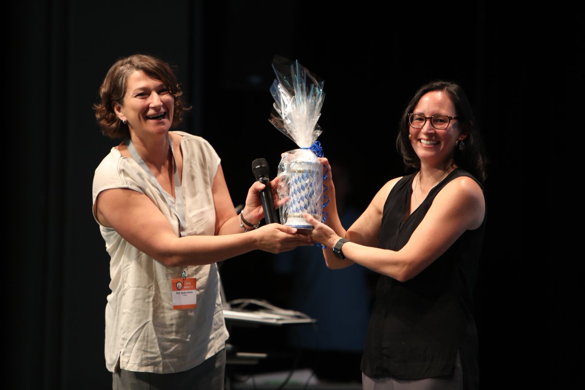 From Bavaria to the world: Keynote speaker Allison Okamura from <a href="/Stanford/">Stanford University</a> takes home a traditional bavarian Maßkrug #WHC2017 #Worldhaptics
