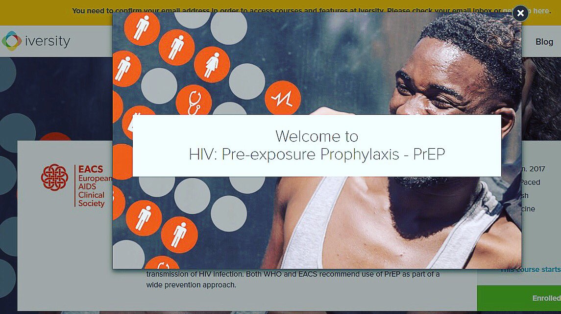 Jor_integrador's tweet photo. Cursito in English! 💪 Come on! #HIV #Pre-exposure #Prophylaxis #PrEP #course #iversity #EACS #ClinicalSociety @Apoyopositivo @garridoandme https://t.co/wRTDIWpLZw