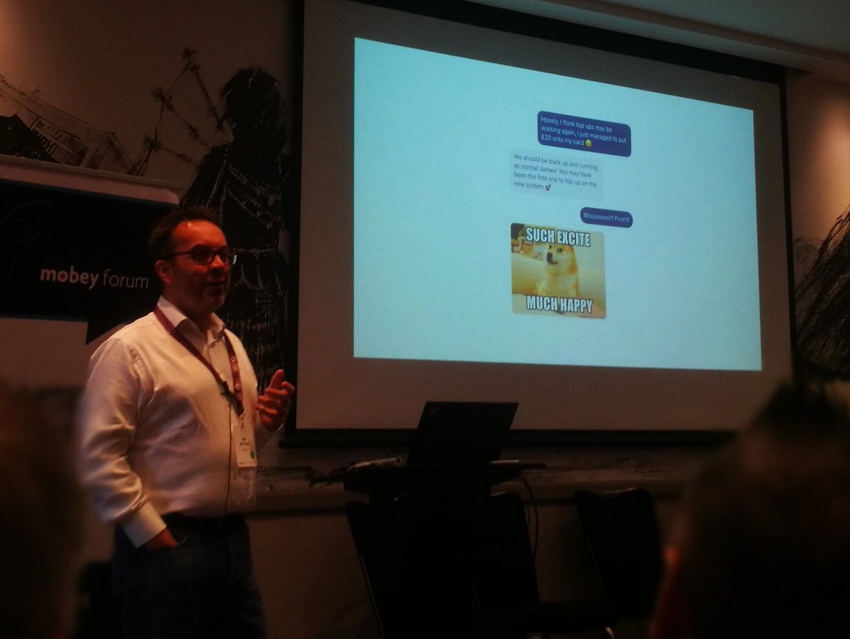 mpietila's tweet photo. What an interesting bank, this @monzo. 200k customers in 27 months. Even their customer service chat is different (image). #MobeyEDI2017 https://t.co/9QfkOcU9Yy
