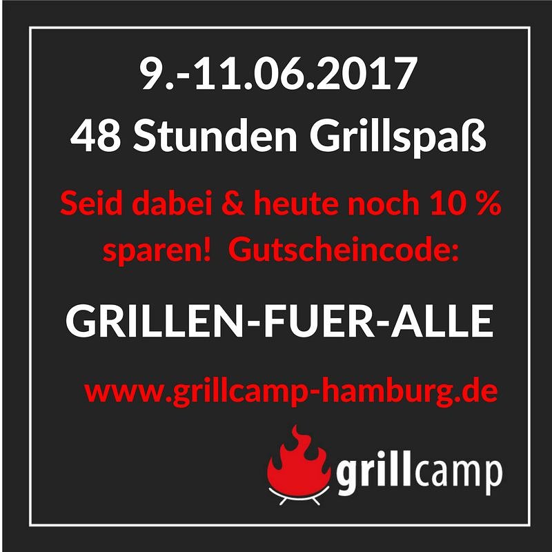 Wer noch spontan dabei sein möchte, heute gibt es noch 10% auf Tickets für das #grillcamp gerne RT