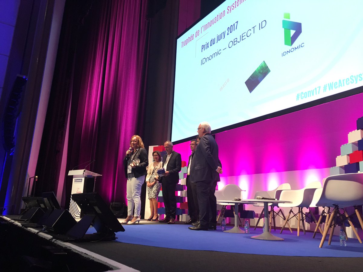 Pole_Systematic's tweet image. Bravo aux lauréats du Trophée de l'innovation @idnomic - Object ID et @Intrinsec - Mindsec, des produits issus de la R&amp;amp;D du Pôle ! #Conv17