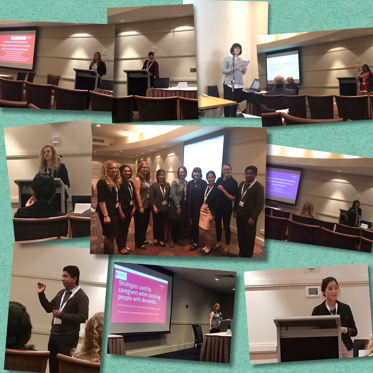 karenpyliu's tweet photo. 9 occupational therapy PhD &amp; honours students @WestSydU_SoSH presenting at #healthbeyond2017 
Thanks to organisers @SWSLHD @InghamInstitute https://t.co/GtYgRMcSlW