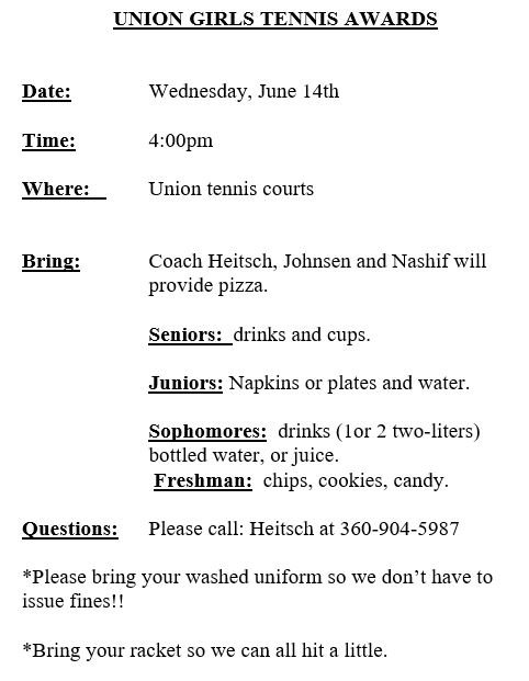 Banquet information