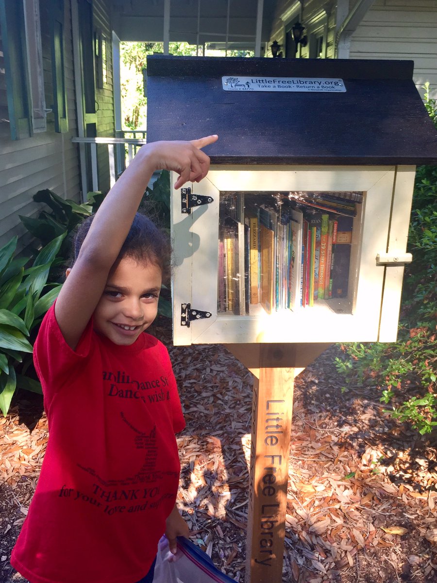 stacianuessle's tweet photo. Checked on the #ACIRA @LtlFreeLibrary today at Hopelands... it was full! We added some more fun books! Come visit! @CityofAikenPRT https://t.co/YpZebezplN