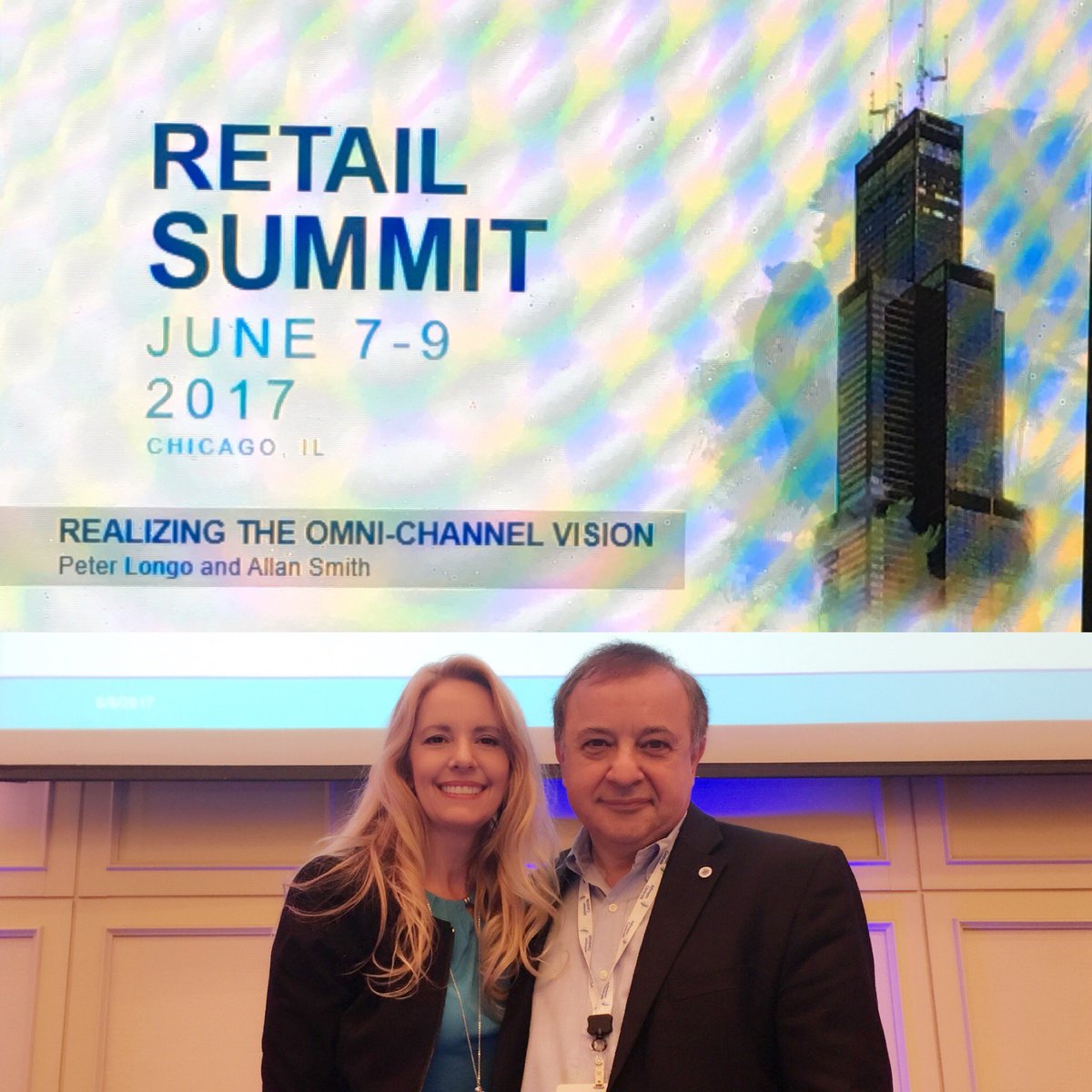 tonycdonofrio's tweet photo. Great MC work by @Lindamkruse at @ShopperTrak #retail meeting. Getting ready to listen to #PeterLongo and #AllanSmith on #omnichannel vision https://t.co/c8LyoHmK5W